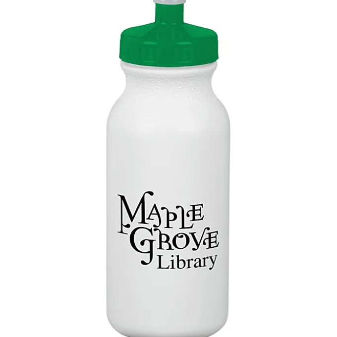 Sport Bottle with Push Pull Lid - 20 oz - White
