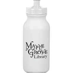 Sport Bottle with Push Pull Lid - 20 oz - White