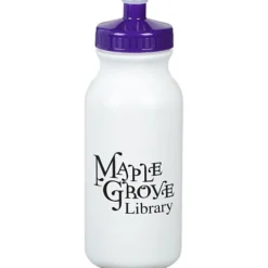 Sport Bottle with Push Pull Lid - 20 oz - White