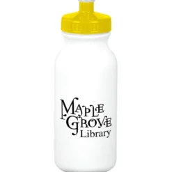 Sport Bottle with Push Pull Lid - 20 oz - White
