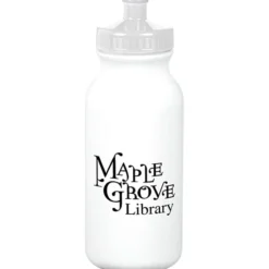 Sport Bottle with Push Pull Lid - 20 oz - White