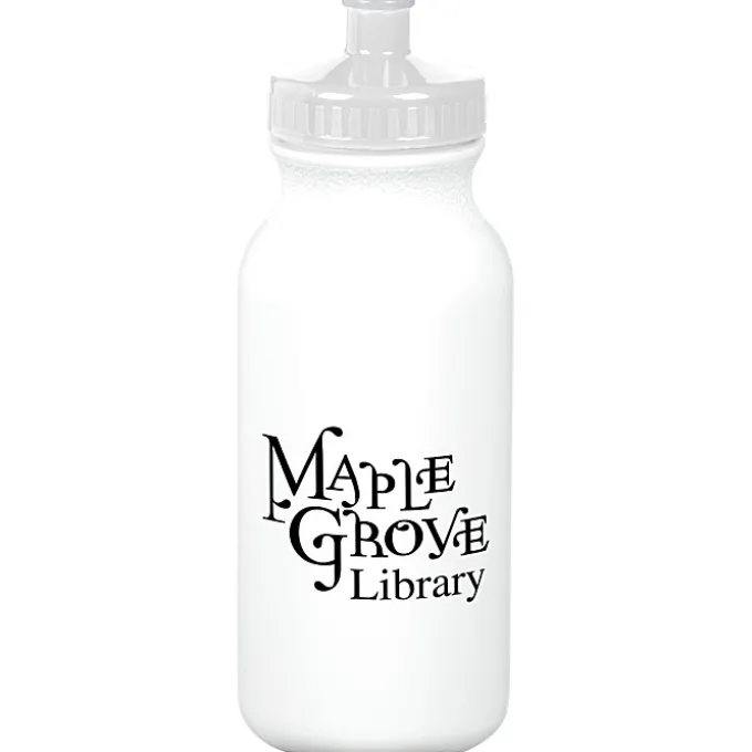 Sport Bottle with Push Pull Lid - 20 oz - White