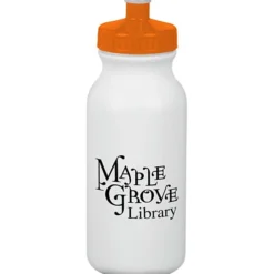 Sport Bottle with Push Pull Lid - 20 oz - White