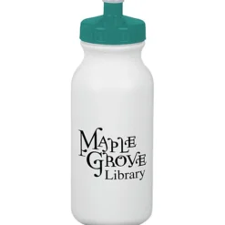 Sport Bottle with Push Pull Lid - 20 oz - White