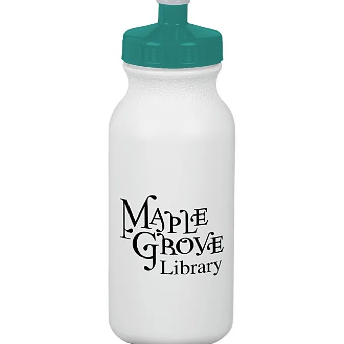 Sport Bottle with Push Pull Lid - 20 oz - White