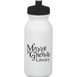 Sport Bottle with Push Pull Lid - 20 oz - White