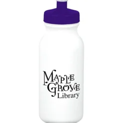 Sport Bottle with Push Pull Lid - 20 oz - White