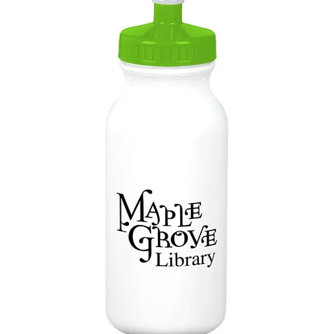Sport Bottle with Push Pull Lid - 20 oz - White