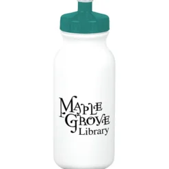 Sport Bottle with Push Pull Lid - 20 oz - White