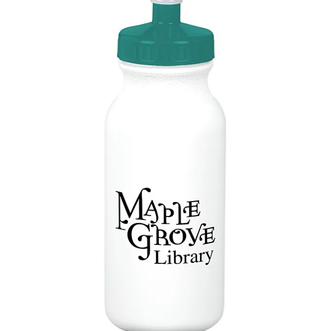 Sport Bottle with Push Pull Lid - 20 oz - White