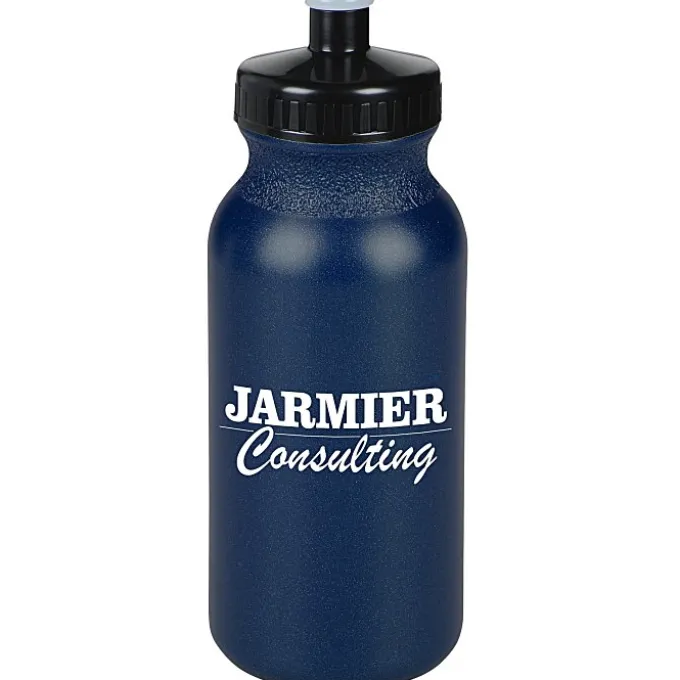 Sport Bottle with Push Pull Lid - 20 oz - Metallic