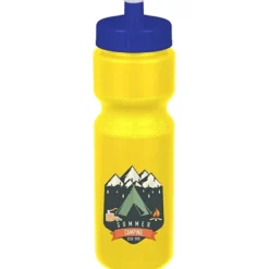 Sport Bottle with Push Pull Lid - 28 oz - Colors - Full Color