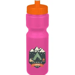 Sport Bottle with Push Pull Lid - 28 oz - Colors - Full Color