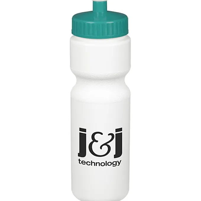 Sport Bottle with Push Pull Lid - 28 oz - White