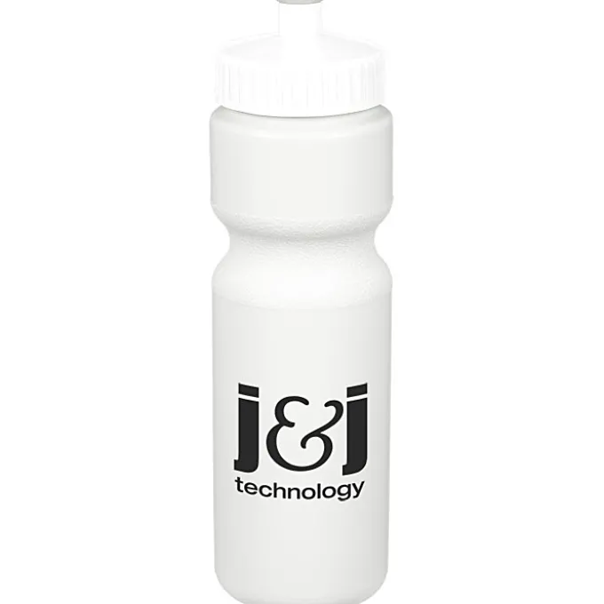 Sport Bottle with Push Pull Lid - 28 oz - White