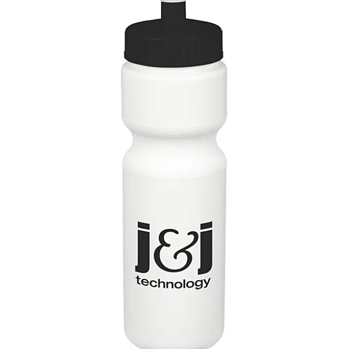 Sport Bottle with Push Pull Lid - 28 oz - White