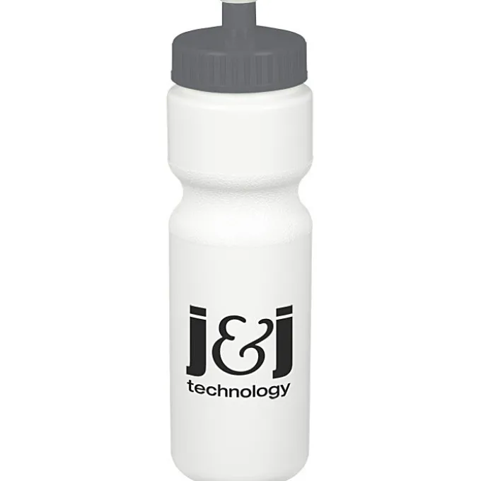 Sport Bottle with Push Pull Lid - 28 oz - White