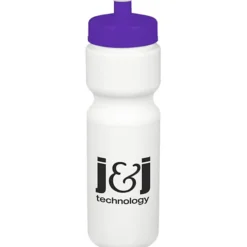 Sport Bottle with Push Pull Lid - 28 oz - White