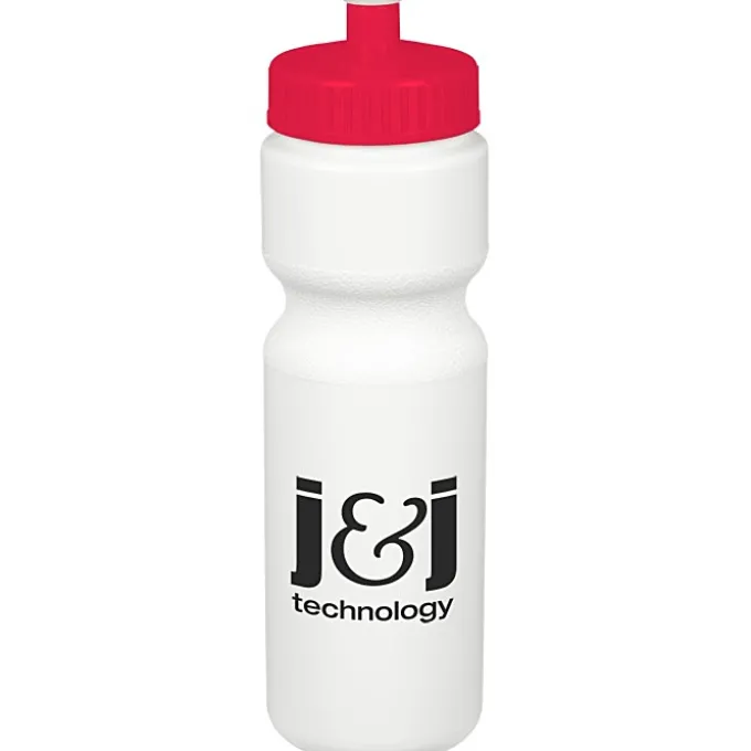 Sport Bottle with Push Pull Lid - 28 oz - White
