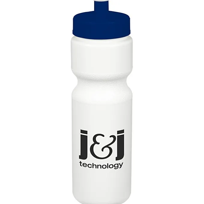 Sport Bottle with Push Pull Lid - 28 oz - White