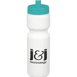 Sport Bottle with Push Pull Lid - 28 oz - White