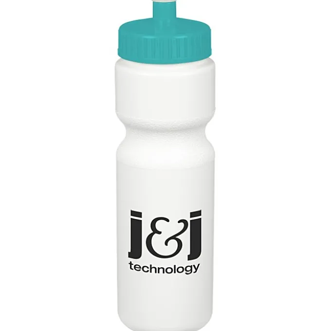 Sport Bottle with Push Pull Lid - 28 oz - White