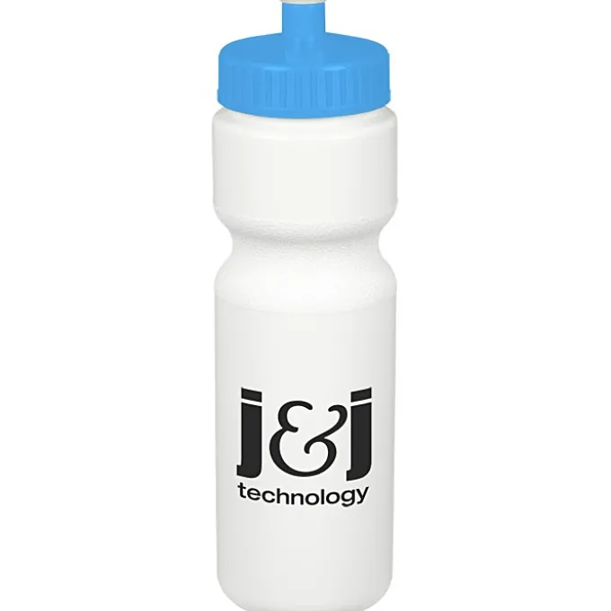 Sport Bottle with Push Pull Lid - 28 oz - White