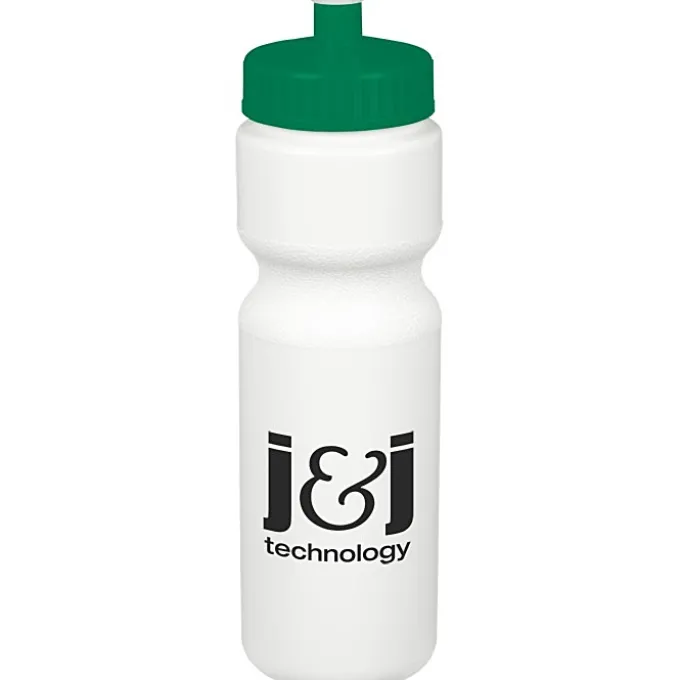 Sport Bottle with Push Pull Lid - 28 oz - White