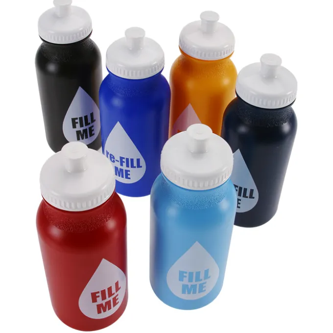Sport Bottle with Push Pull Lid - 20 oz - Colors - Fill Me