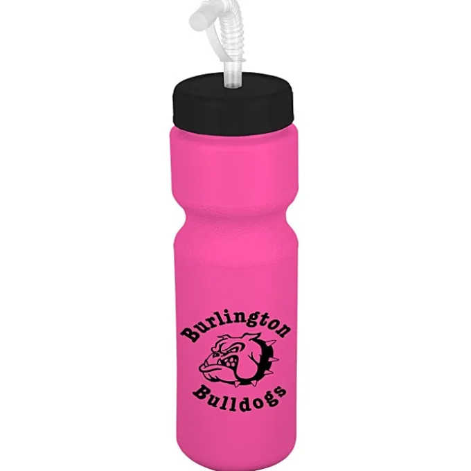 Sport Bottle with Straw Lid - 28 oz - Colors