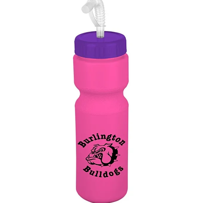 Sport Bottle with Straw Lid - 28 oz - Colors