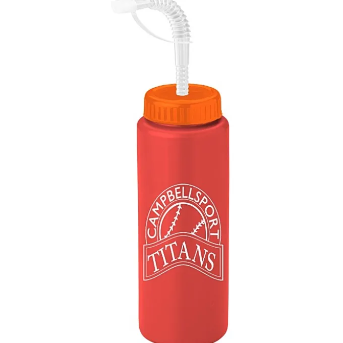 Sport Bottle with Straw Lid - 32 oz