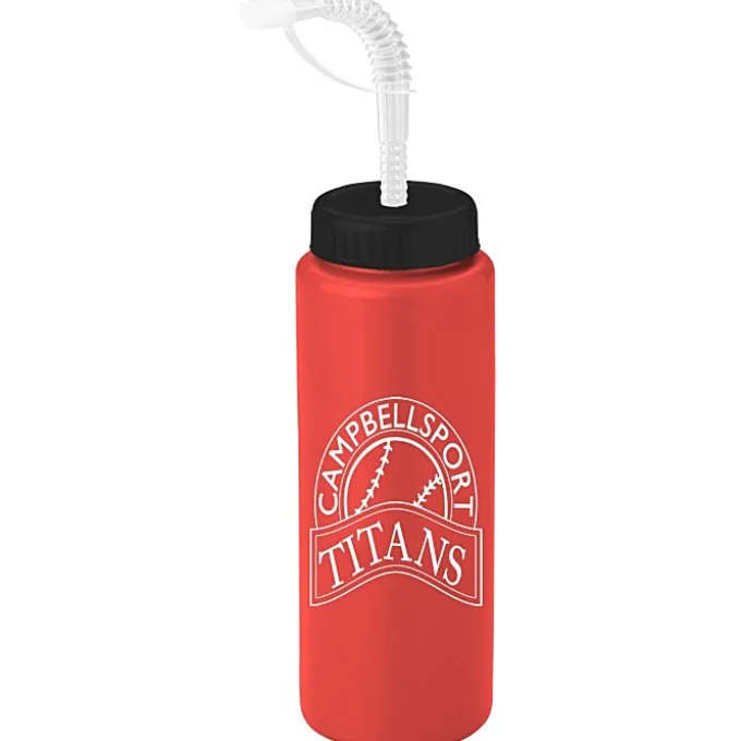 Sport Bottle with Straw Lid - 32 oz
