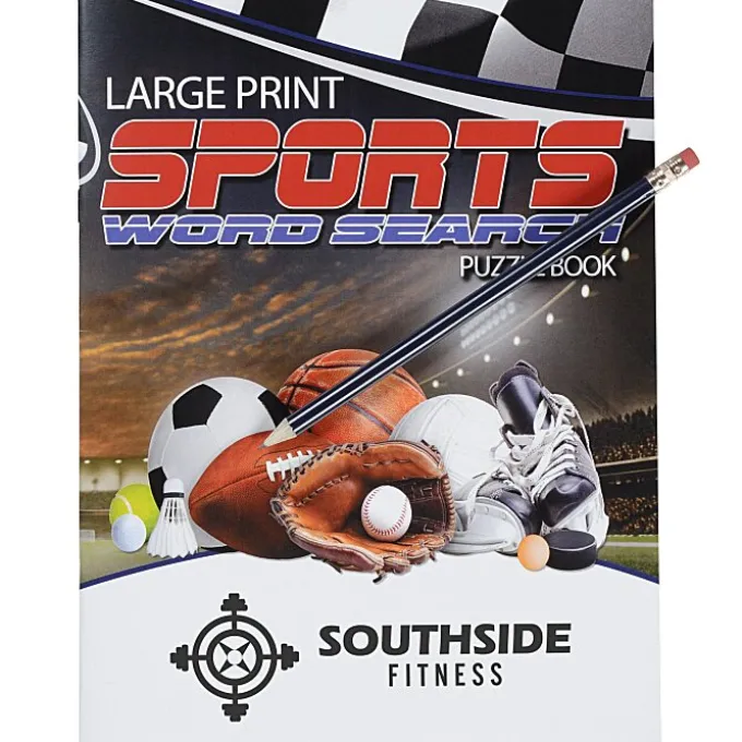 Sports Puzzle Book & Pencil Set
