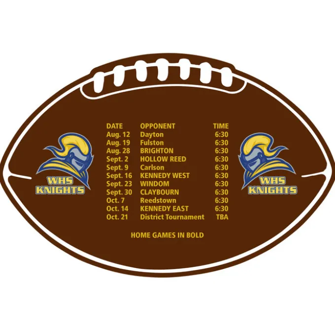 Sports Schedule Magnet - Football