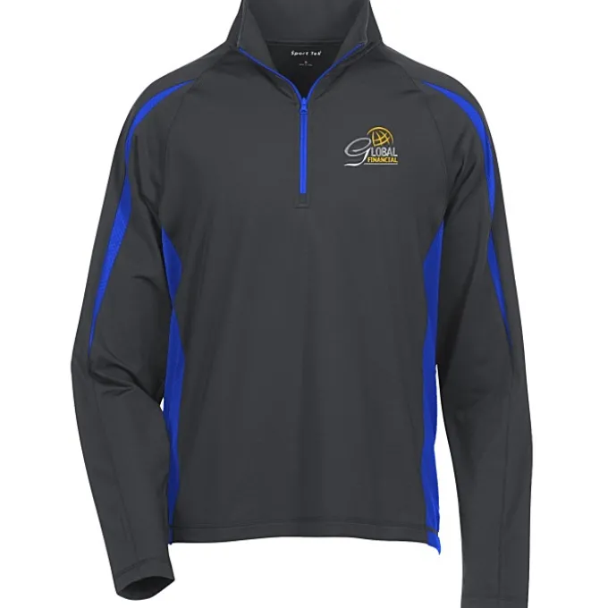 Sport-Wick Stretch 1/2-Zip Colorblock Pullover - Men's - Embroidered