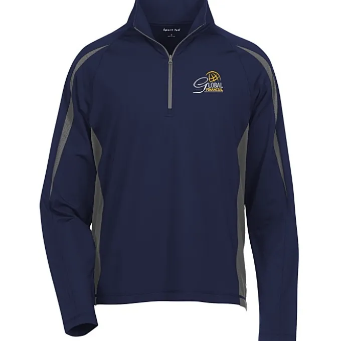 Sport-Wick Stretch 1/2-Zip Colorblock Pullover - Men's - Embroidered