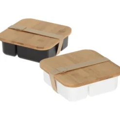 Square Bento Box with Bamboo Lid