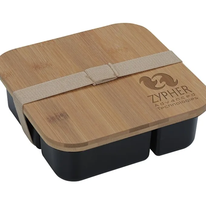 Square Bento Box with Bamboo Lid