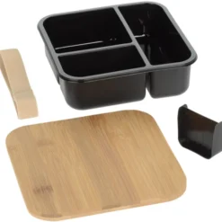Square Bento Box with Bamboo Lid