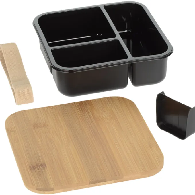 Square Bento Box with Bamboo Lid
