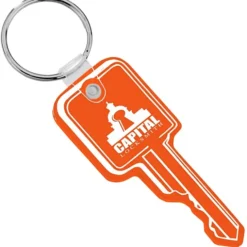Square Head Key Soft Keychain - Translucent