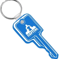 Square Head Key Soft Keychain - Translucent