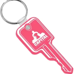 Square Head Key Soft Keychain - Translucent