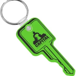Square Head Key Soft Keychain - Translucent