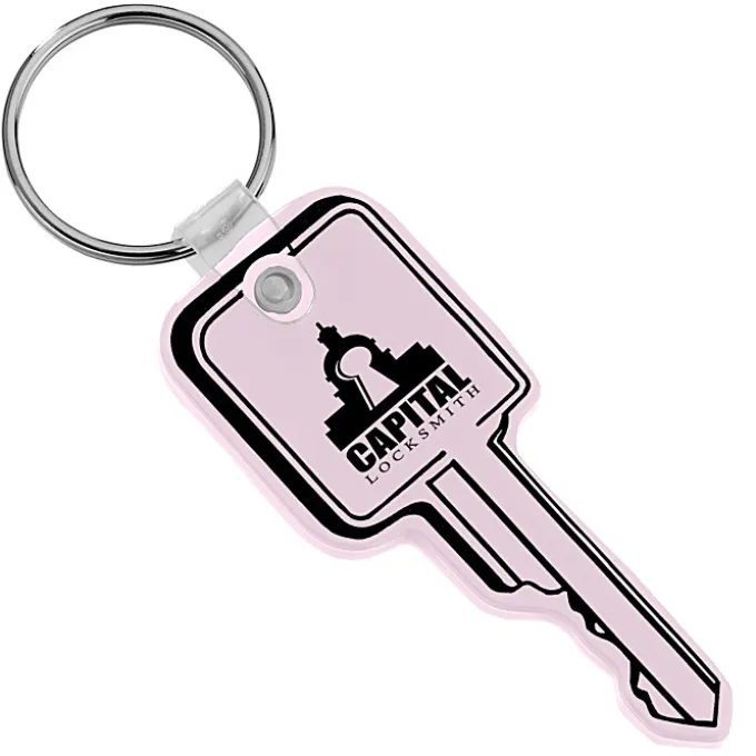 Square Head Key Soft Keychain - Opaque