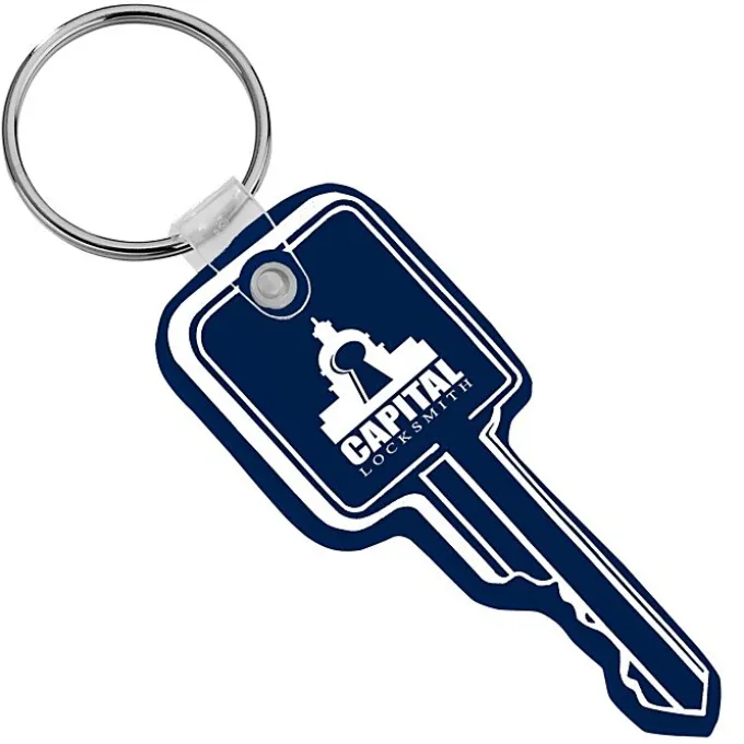 Square Head Key Soft Keychain - Opaque