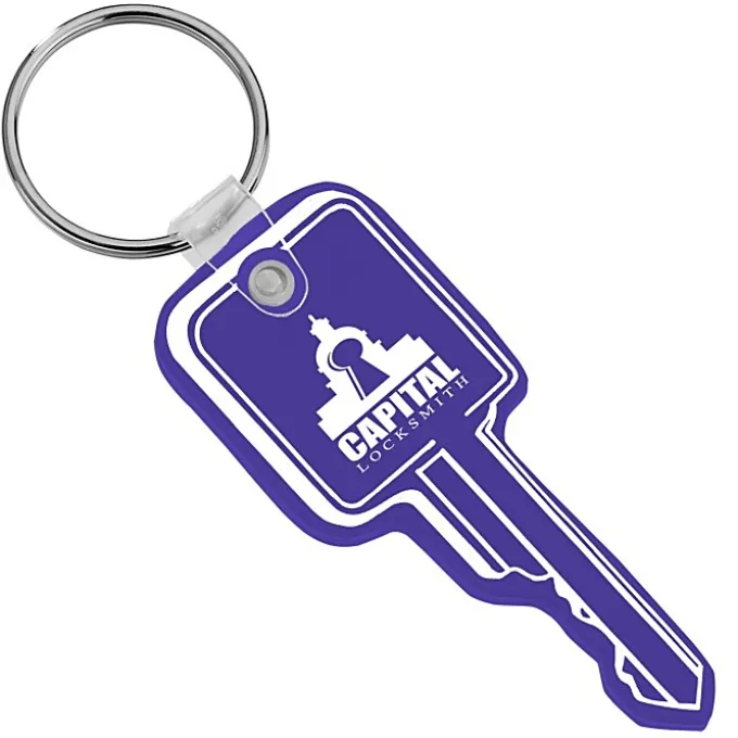 Square Head Key Soft Keychain - Opaque