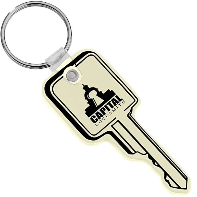 Square Head Key Soft Keychain - Opaque