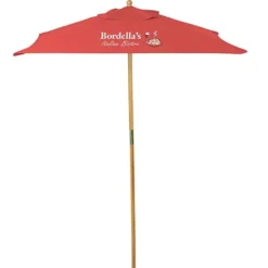 Square Wood Market Umbrella - 8 foot Arc